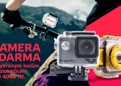 4K outdoorová kamera zdarma! Ke kolu nebo koloběžce jako dárek kamera.